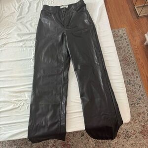 Black leather pants